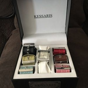 Kessaris Leather Watch Set